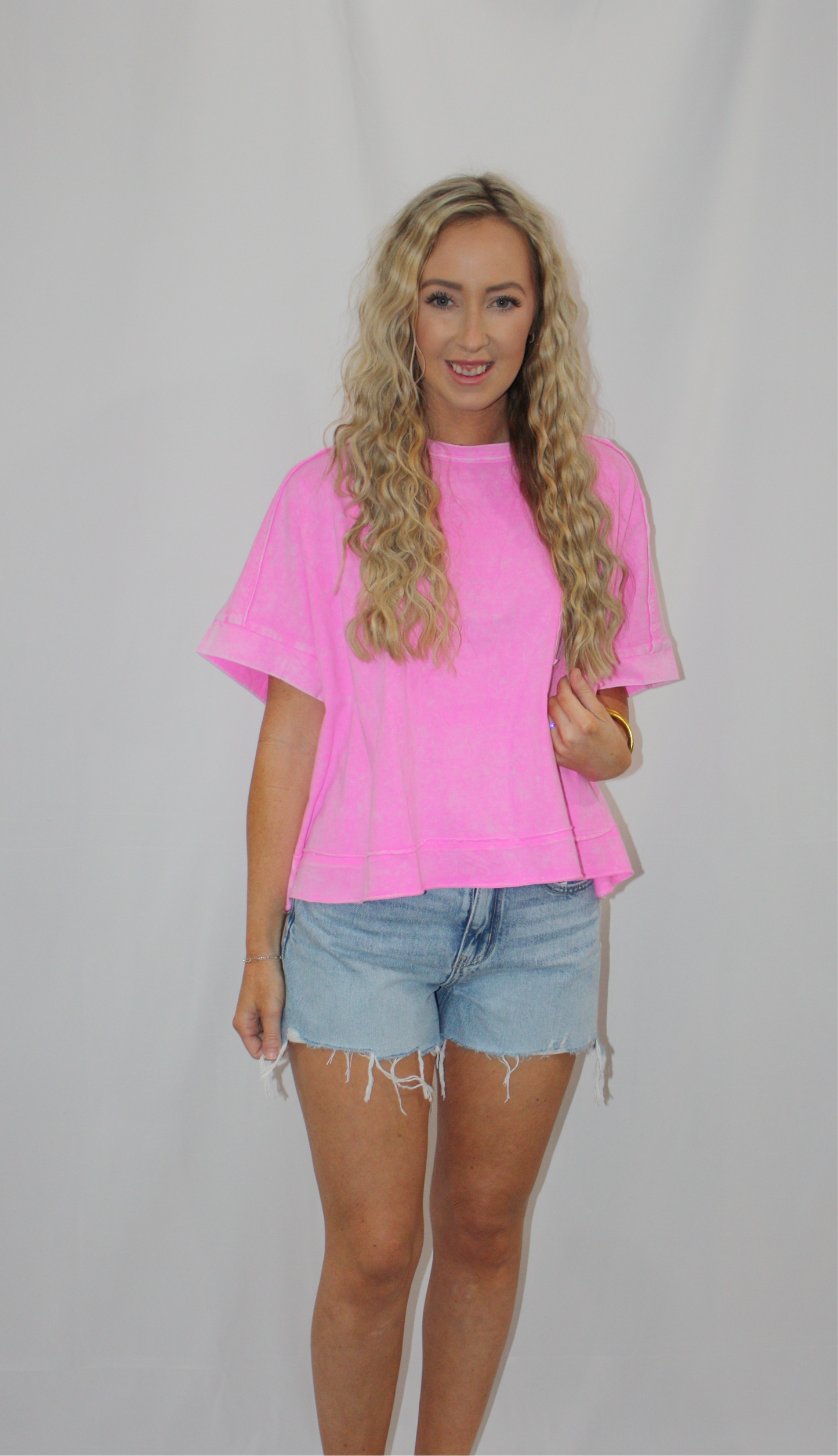Distressed Hem Shorts