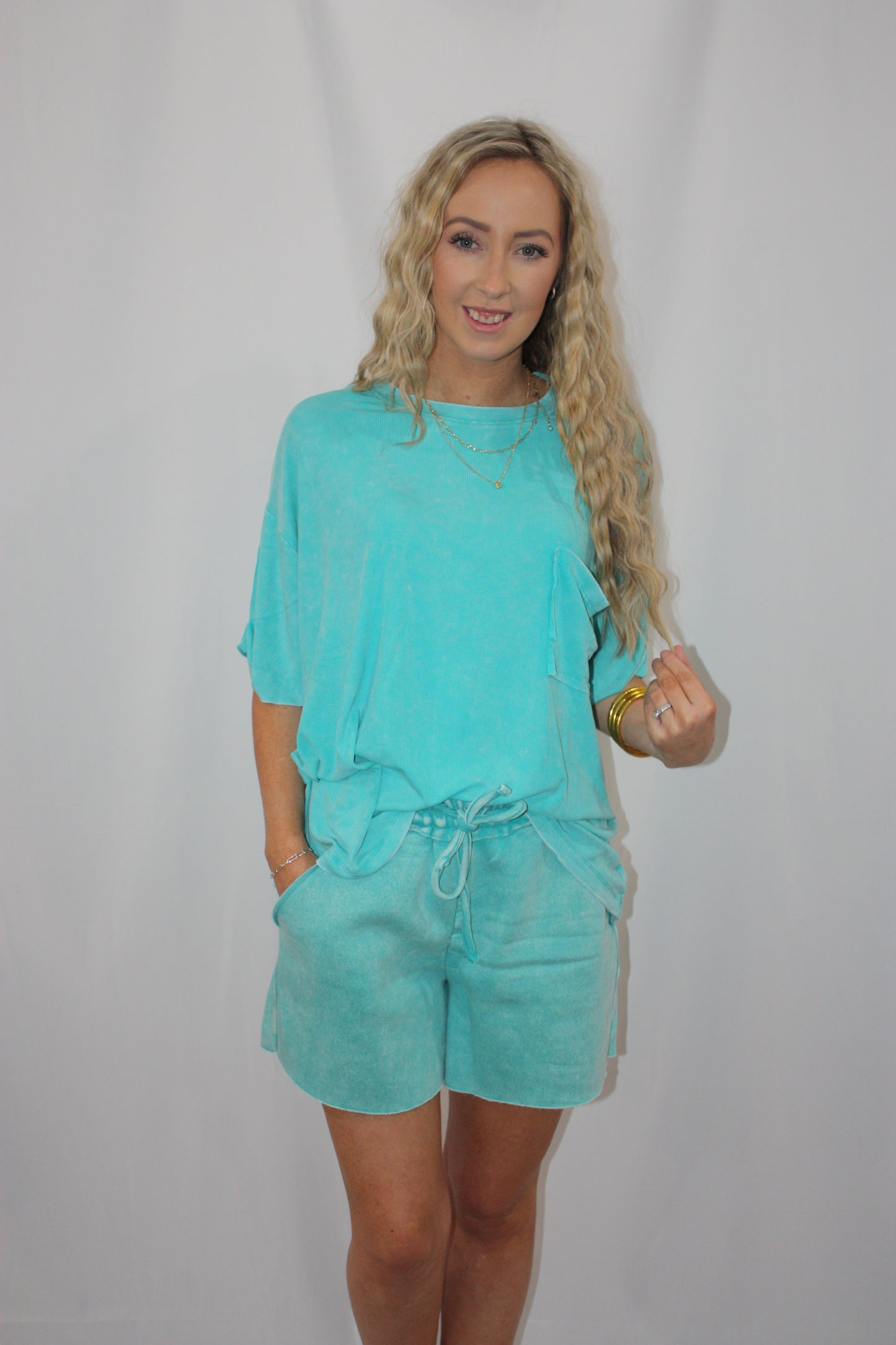 The Rachel Ribbed Pocket Tee