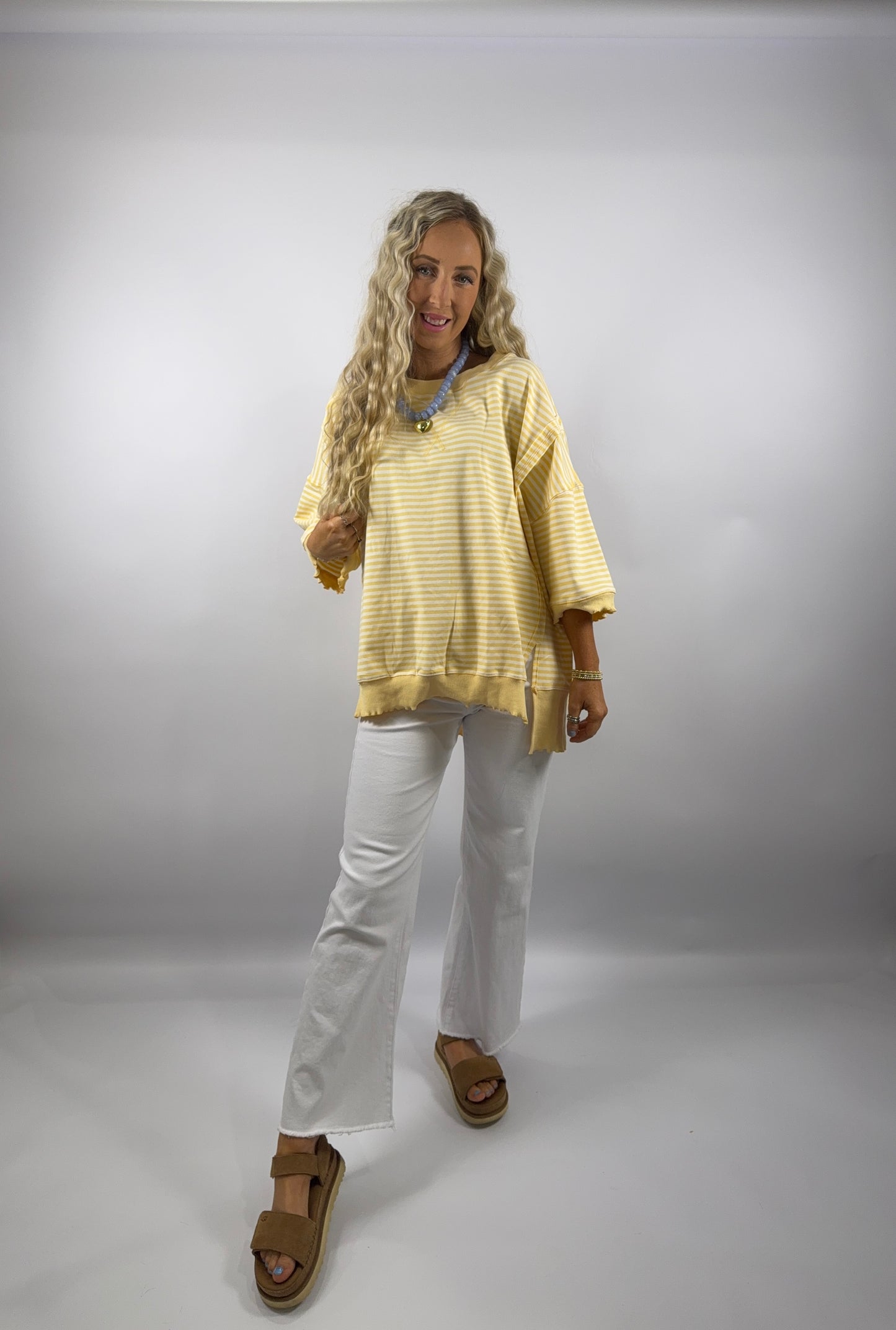 Groovy Girl Stripe Top - Yellow