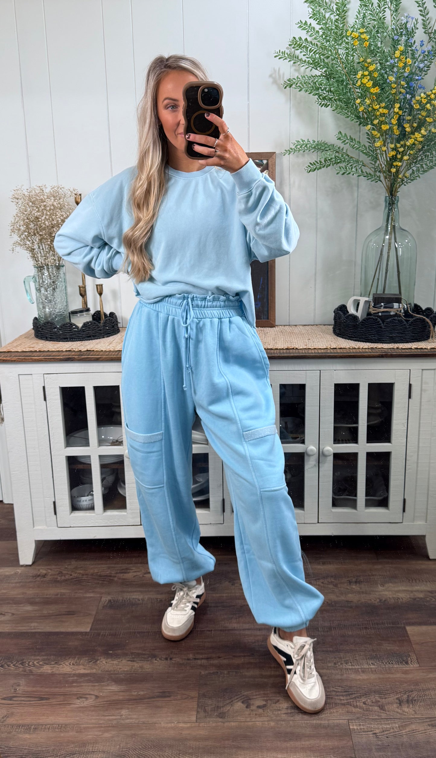 Tilly Keyhole Long Sleeve - Blue