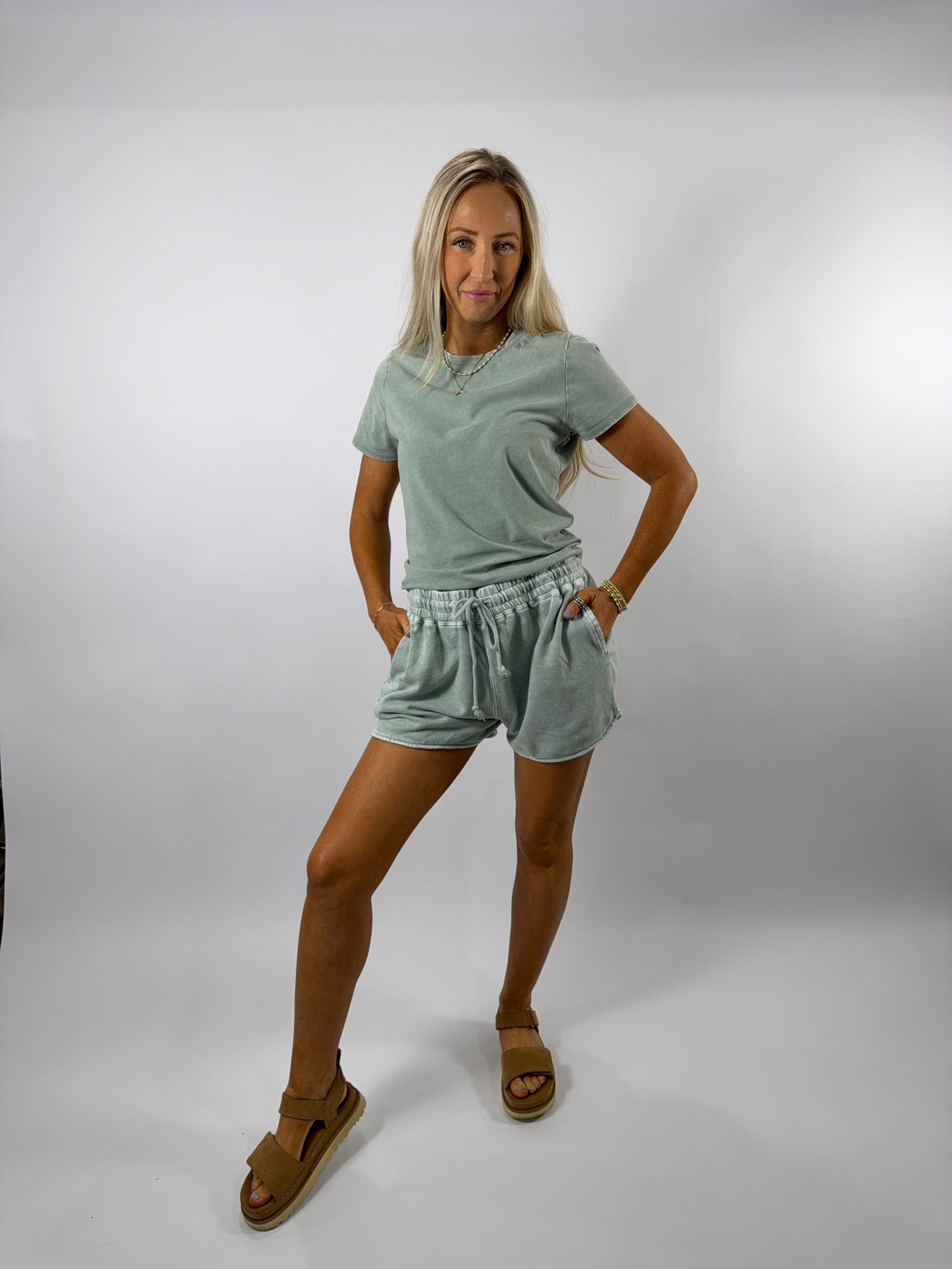 Madison Basic Tee - Sage