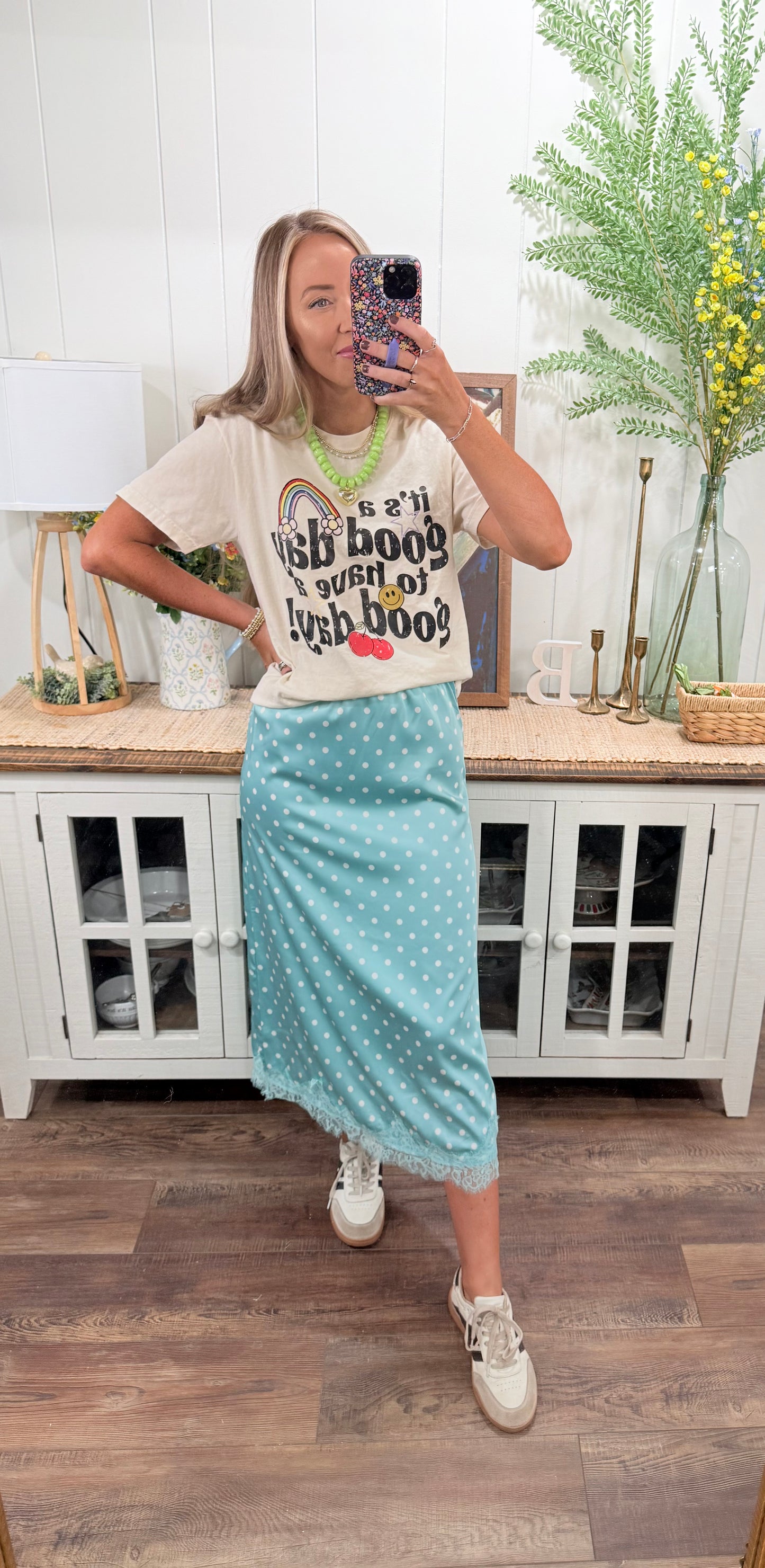 Polkadot Lace Skirt