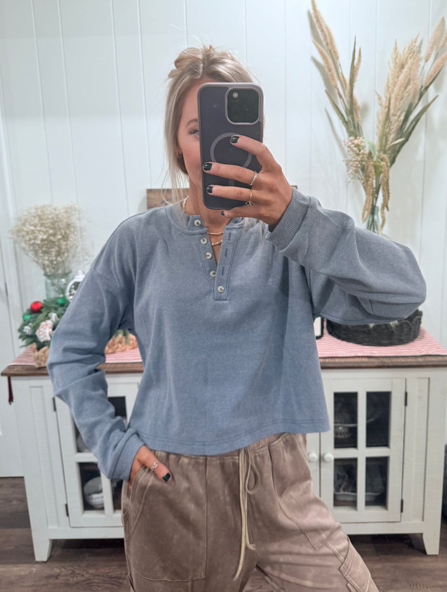 Basic Button Up Henley