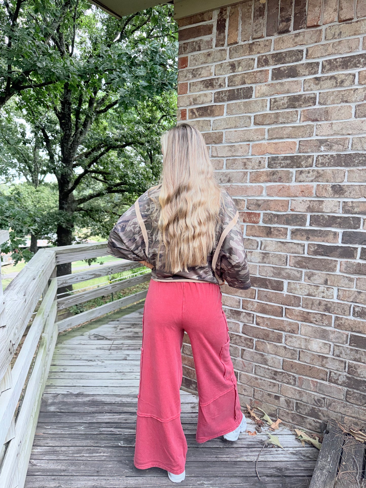 Millie Cargo Pants - red