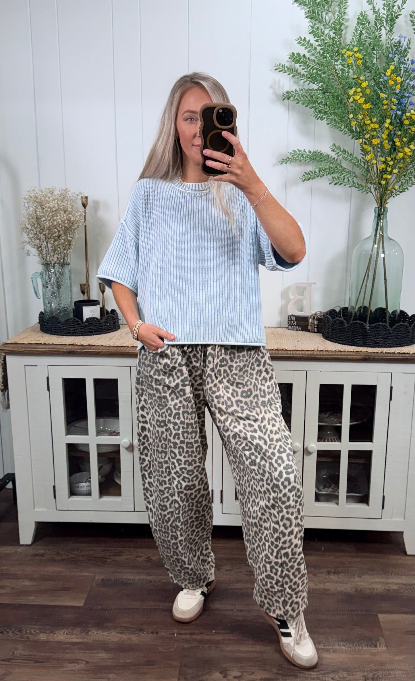 Mae Sweater Top - Blue