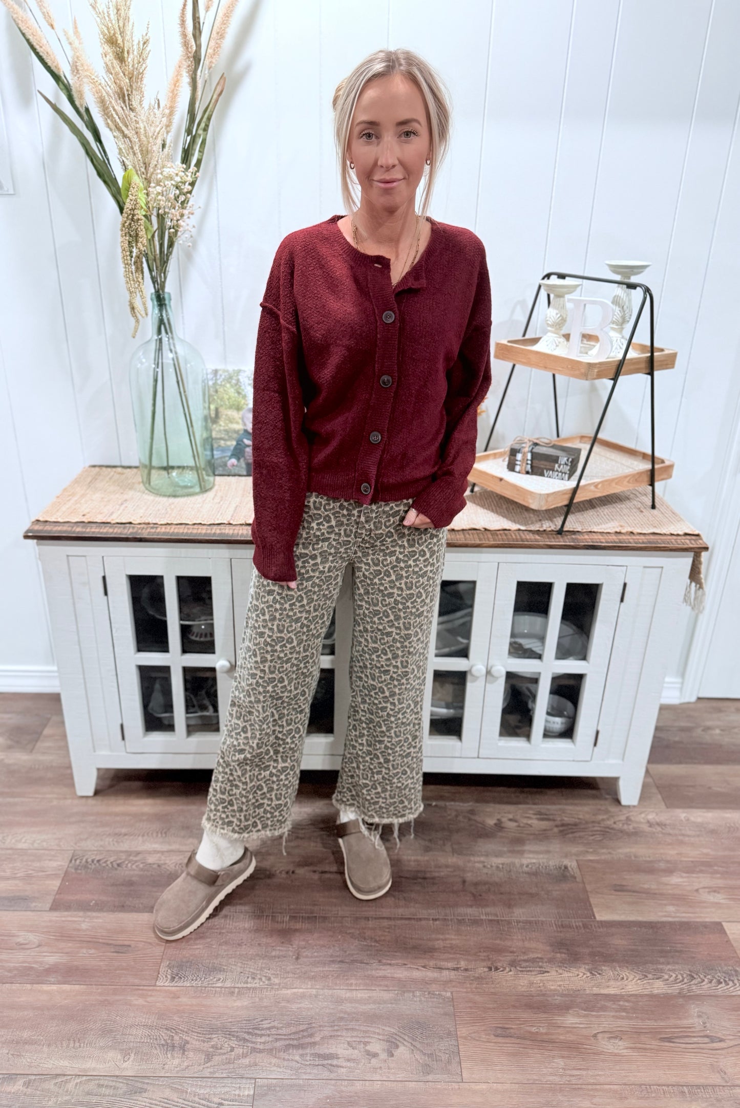 Robin Cardigan - Burgundy