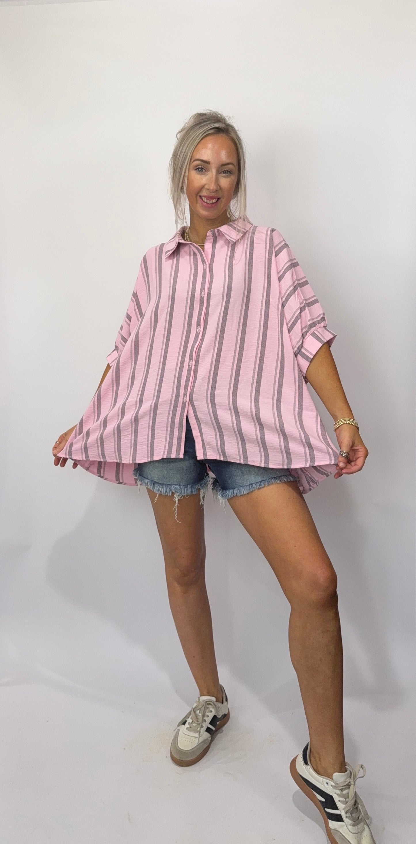Brooke Stripe Top - Pink