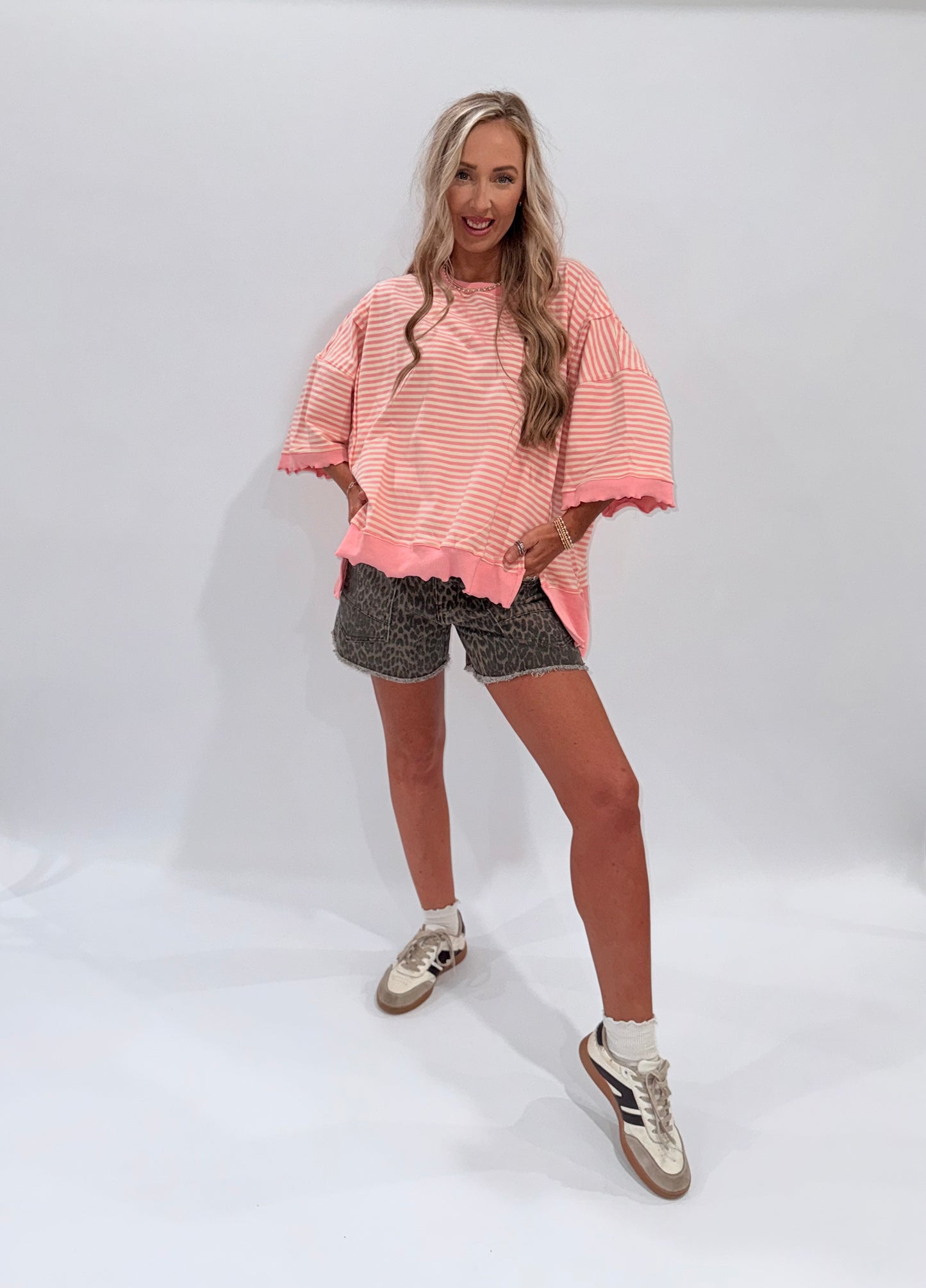 Groovy Girl Stripe Top - Pink
