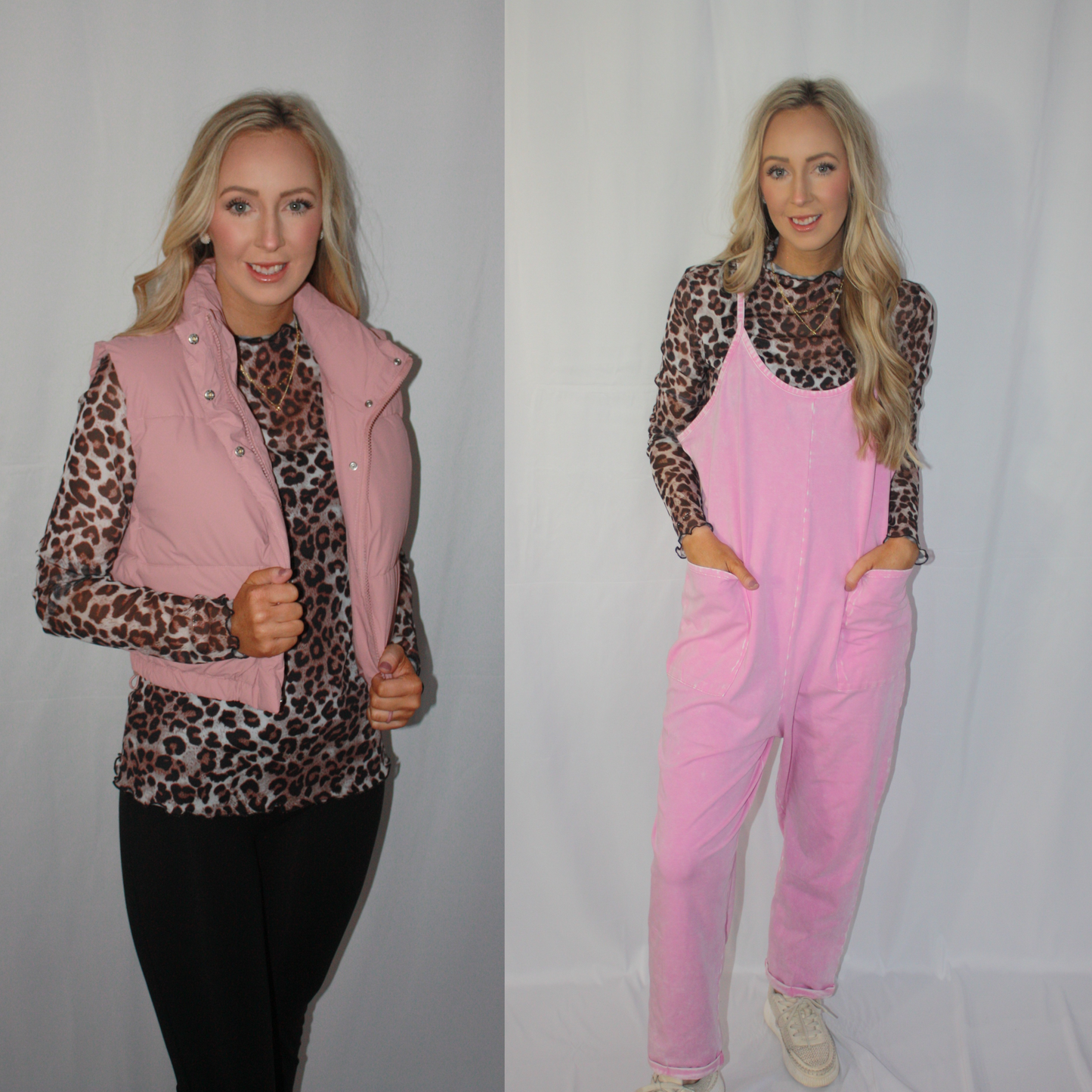 Leopard Mesh Long Sleeve Top