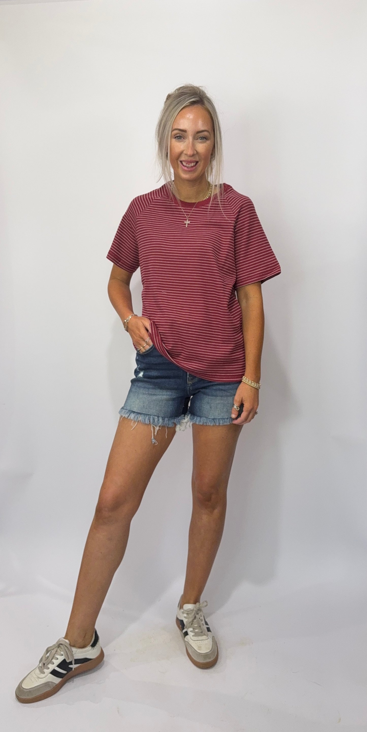 Codi Stripe Top - Red