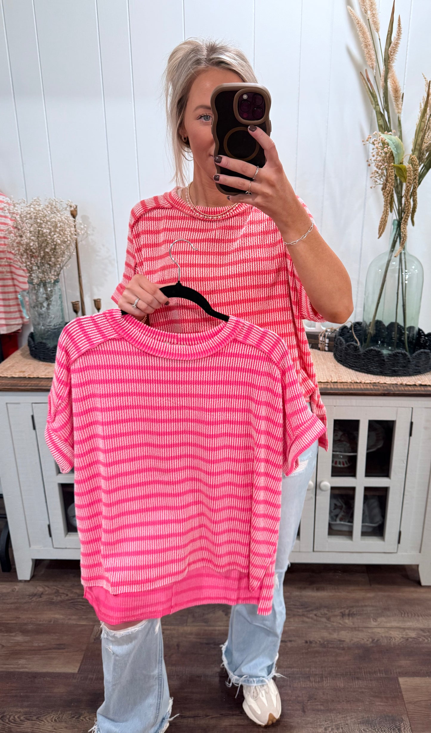 Oversized Stripe Top - 2 colors!