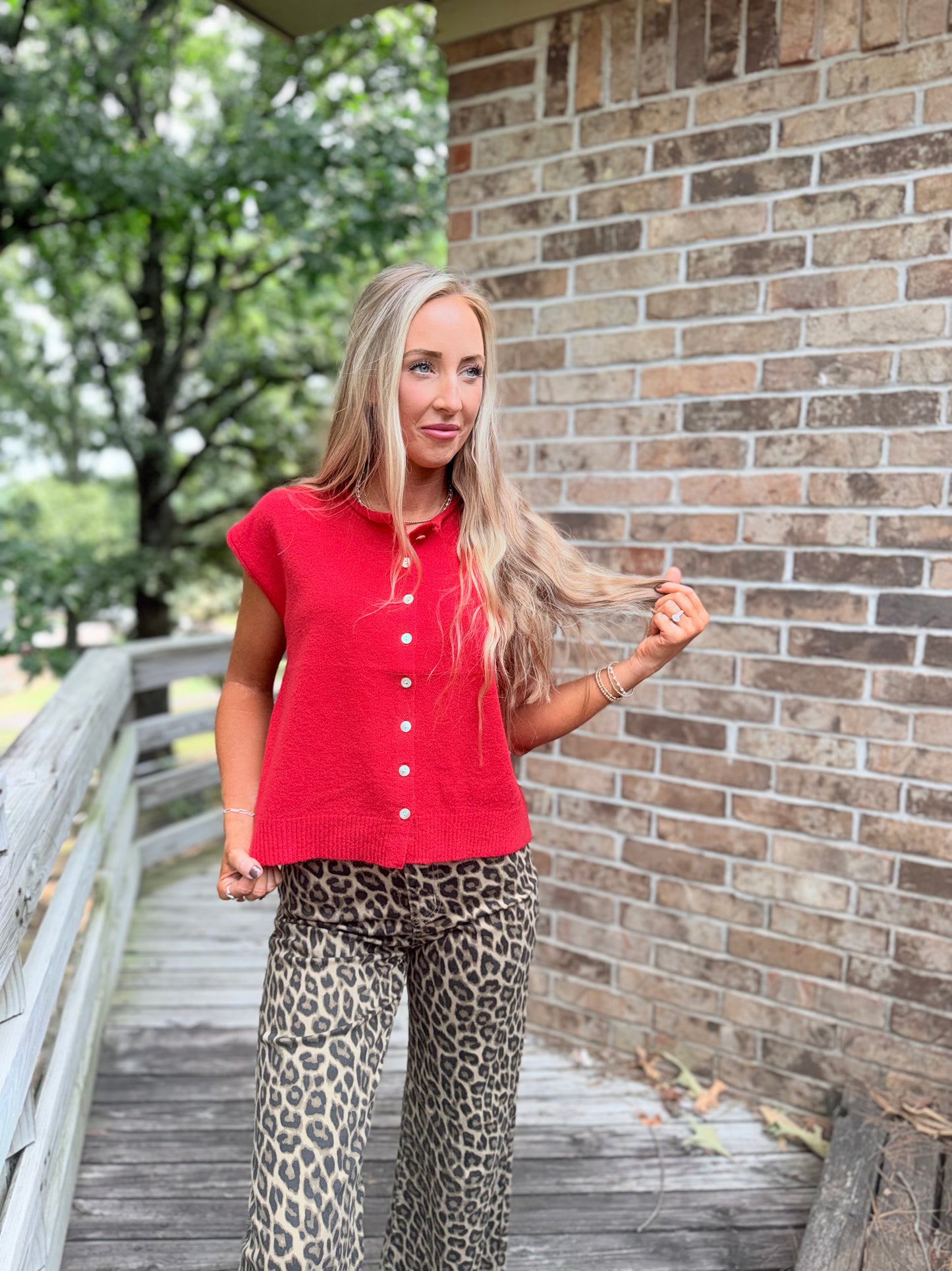 Hattie Cardigan - red