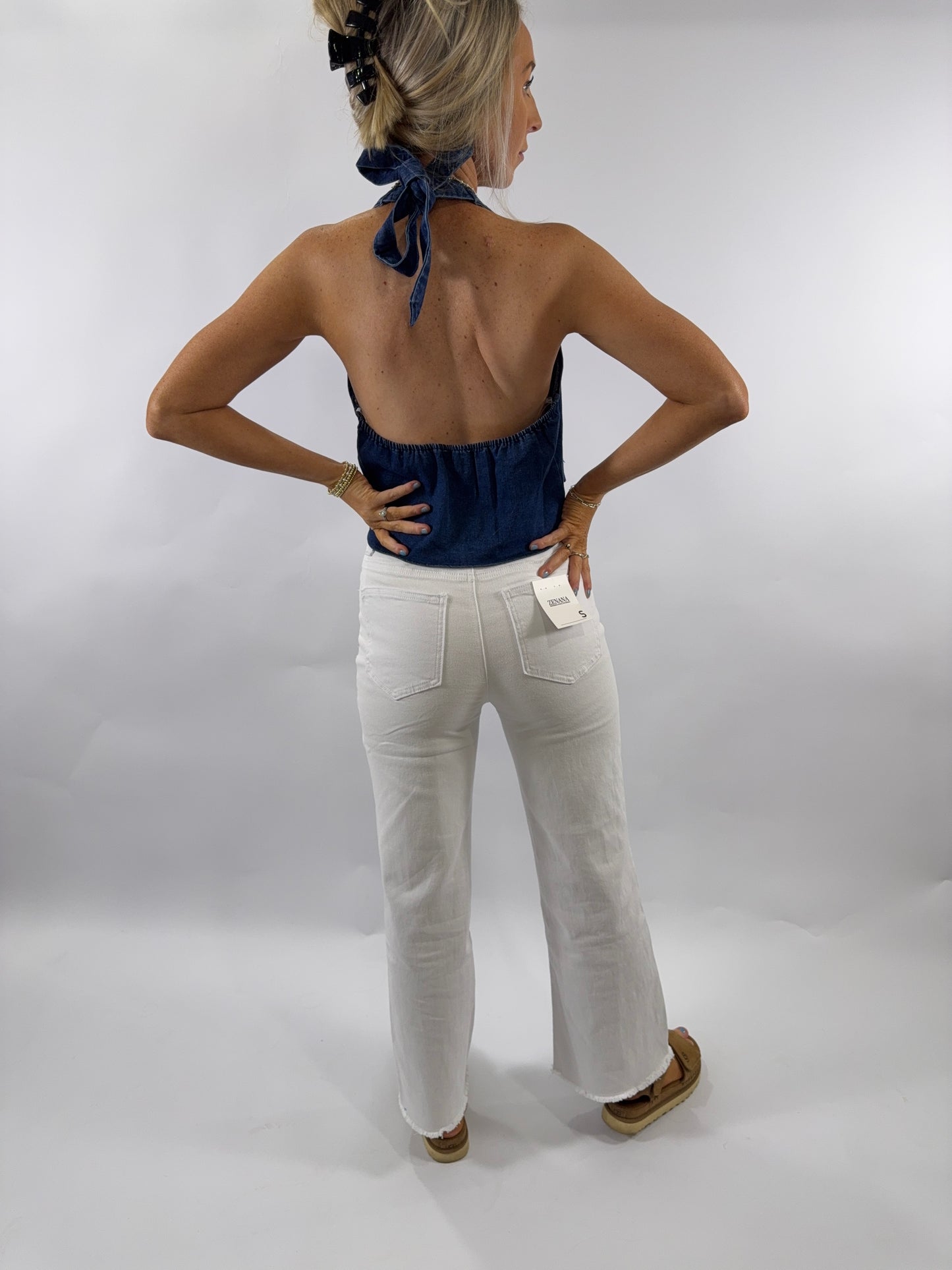 Phoenix Denim Top - Dark Wash