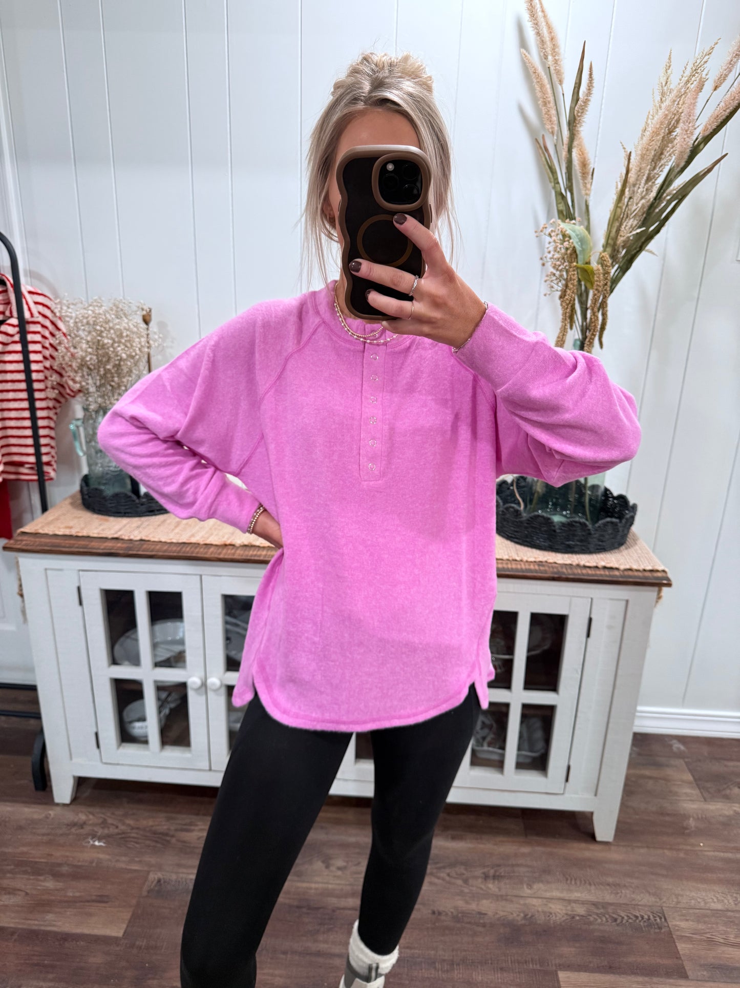 Hacci Button Top - 2 colors