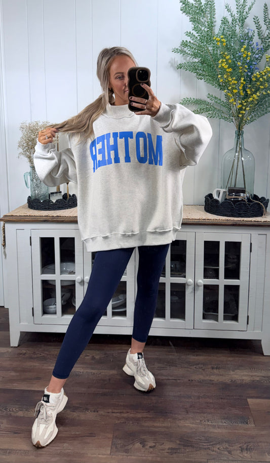 Mother/Cool Mom Reversible Mock Neck