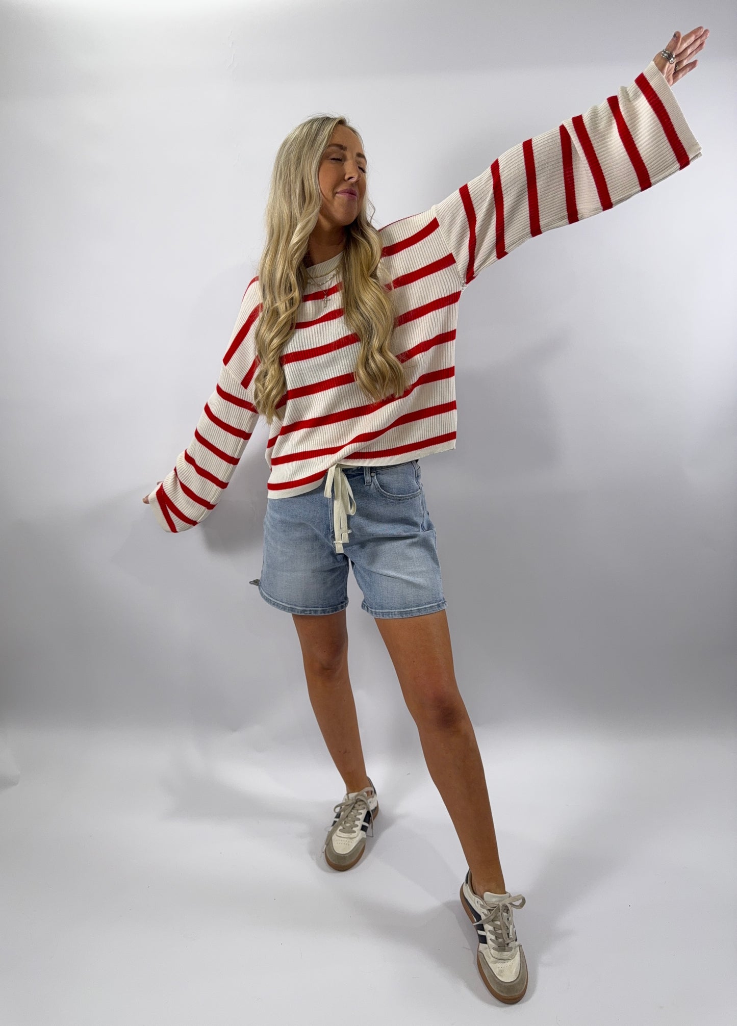 Dani Stripe Top - Red