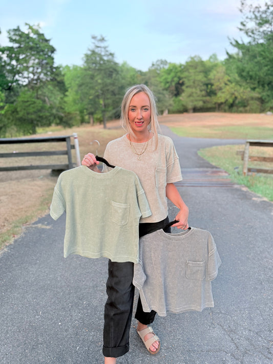Darby Washed Pocket Tee