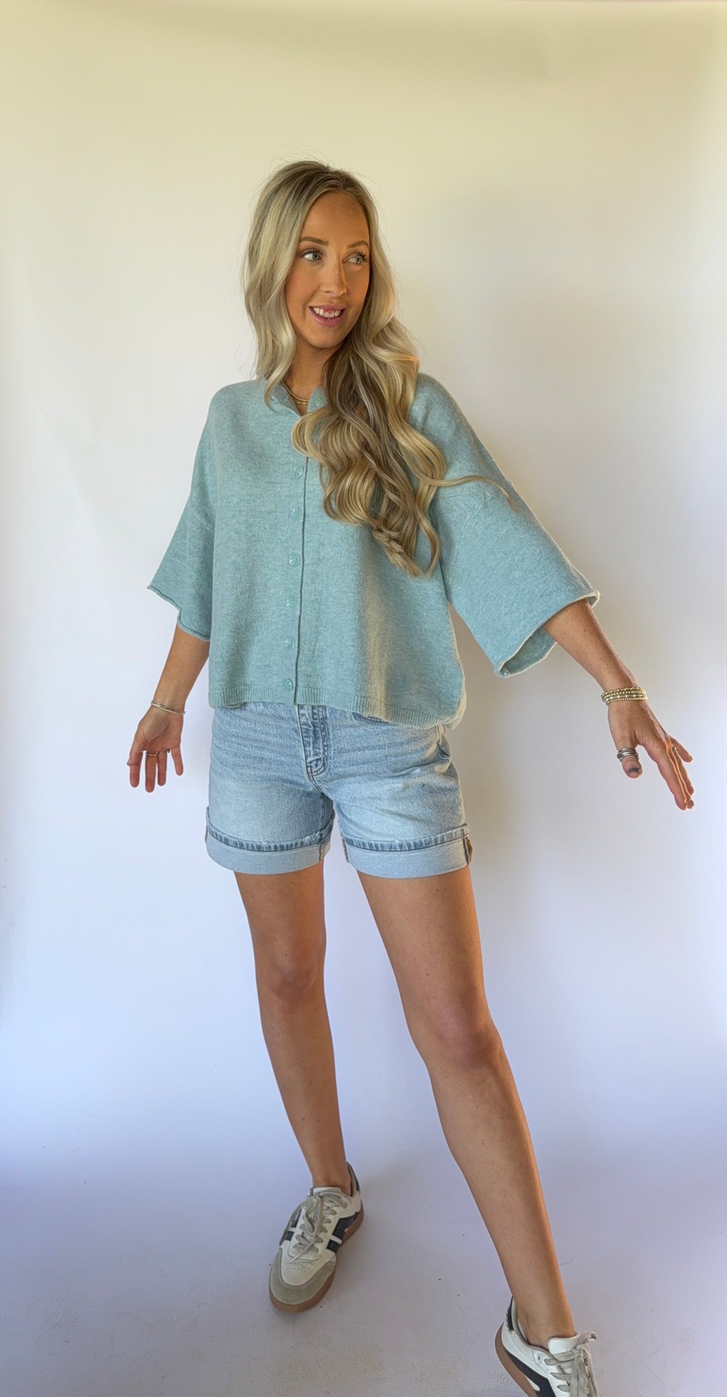 Susana Cardigan - Dusty Blue