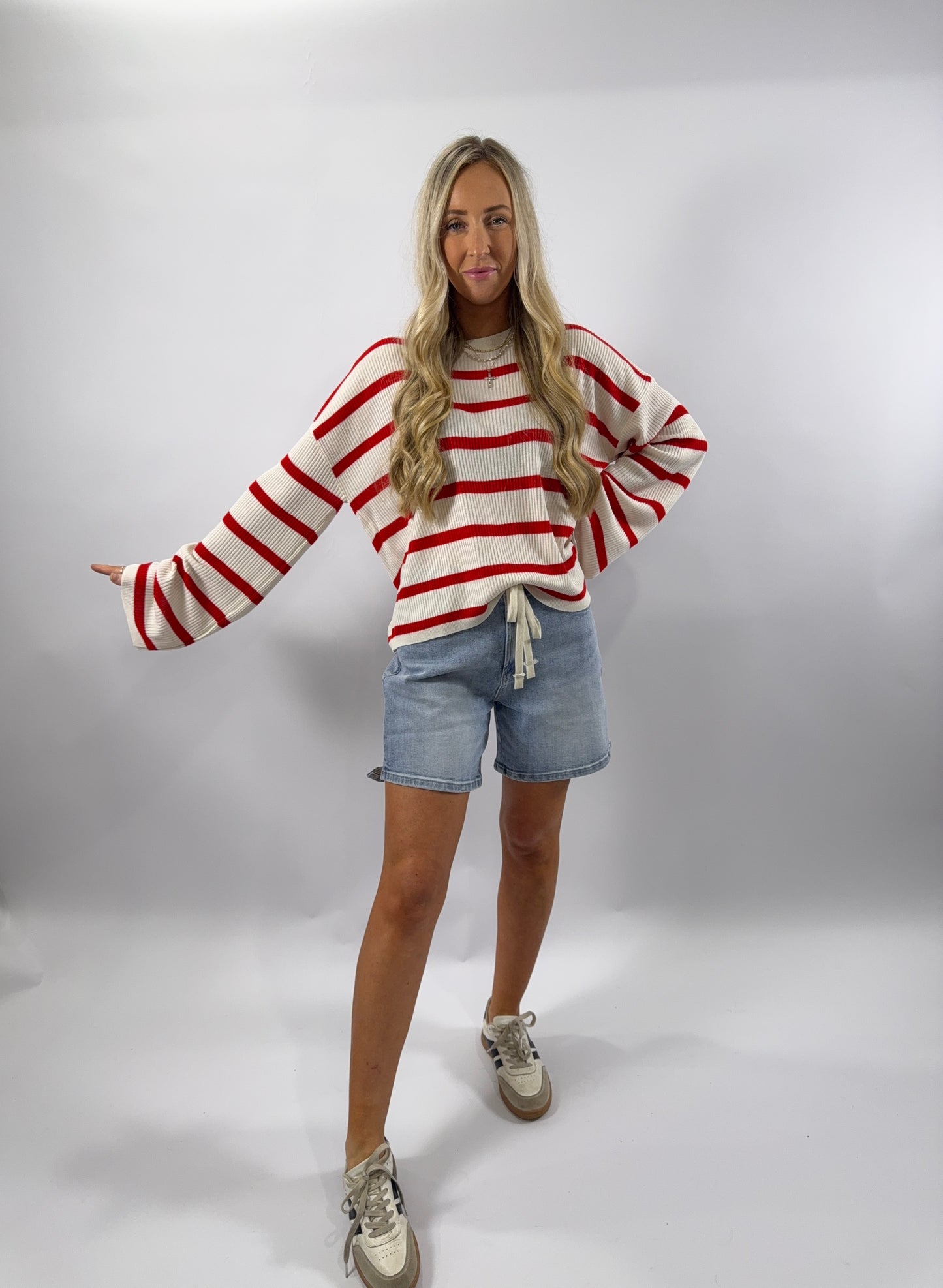 Dani Stripe Top - Red