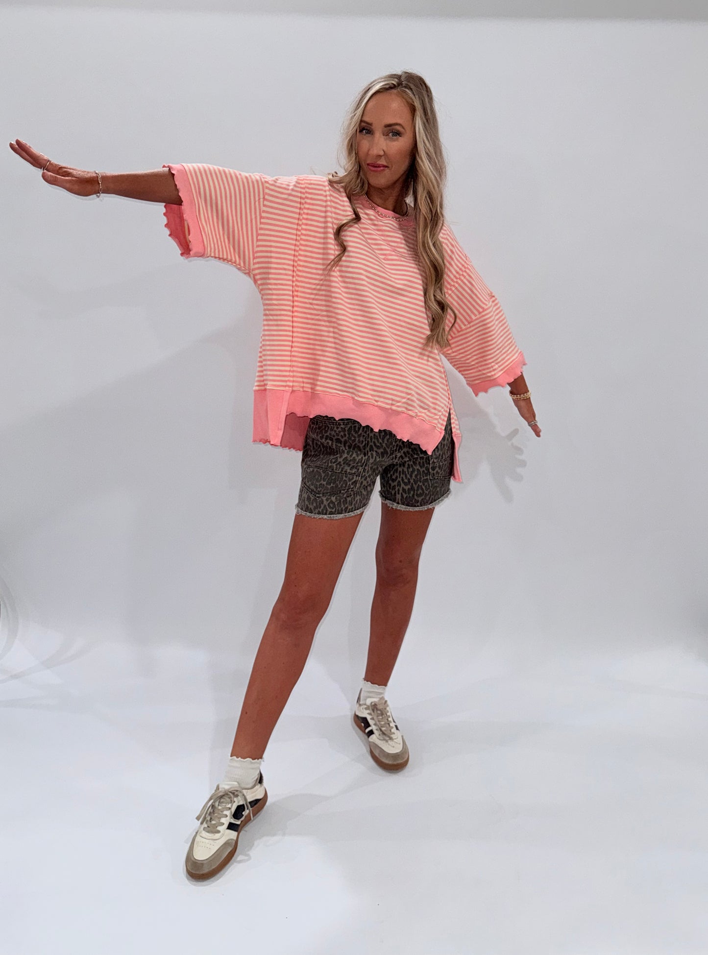 Groovy Girl Stripe Top - Pink
