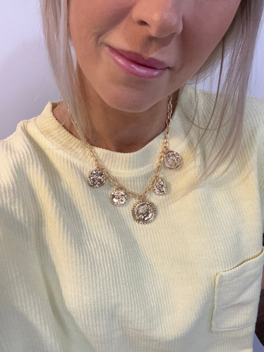 Coin Charm Necklace