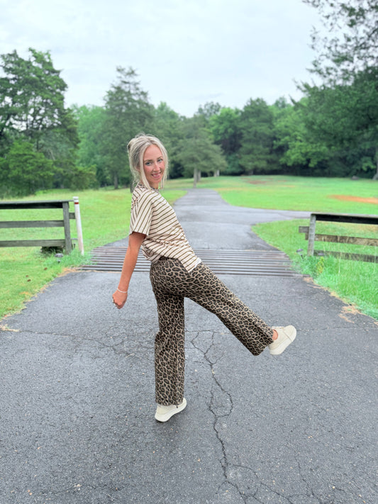 Leopard Comfort Stretch Jeans