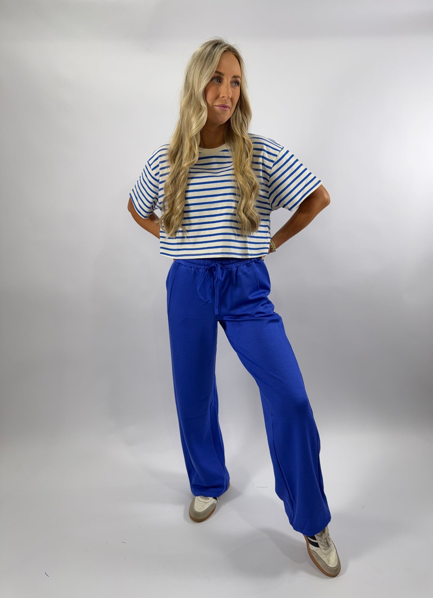Cassie Stripe Top - Blue