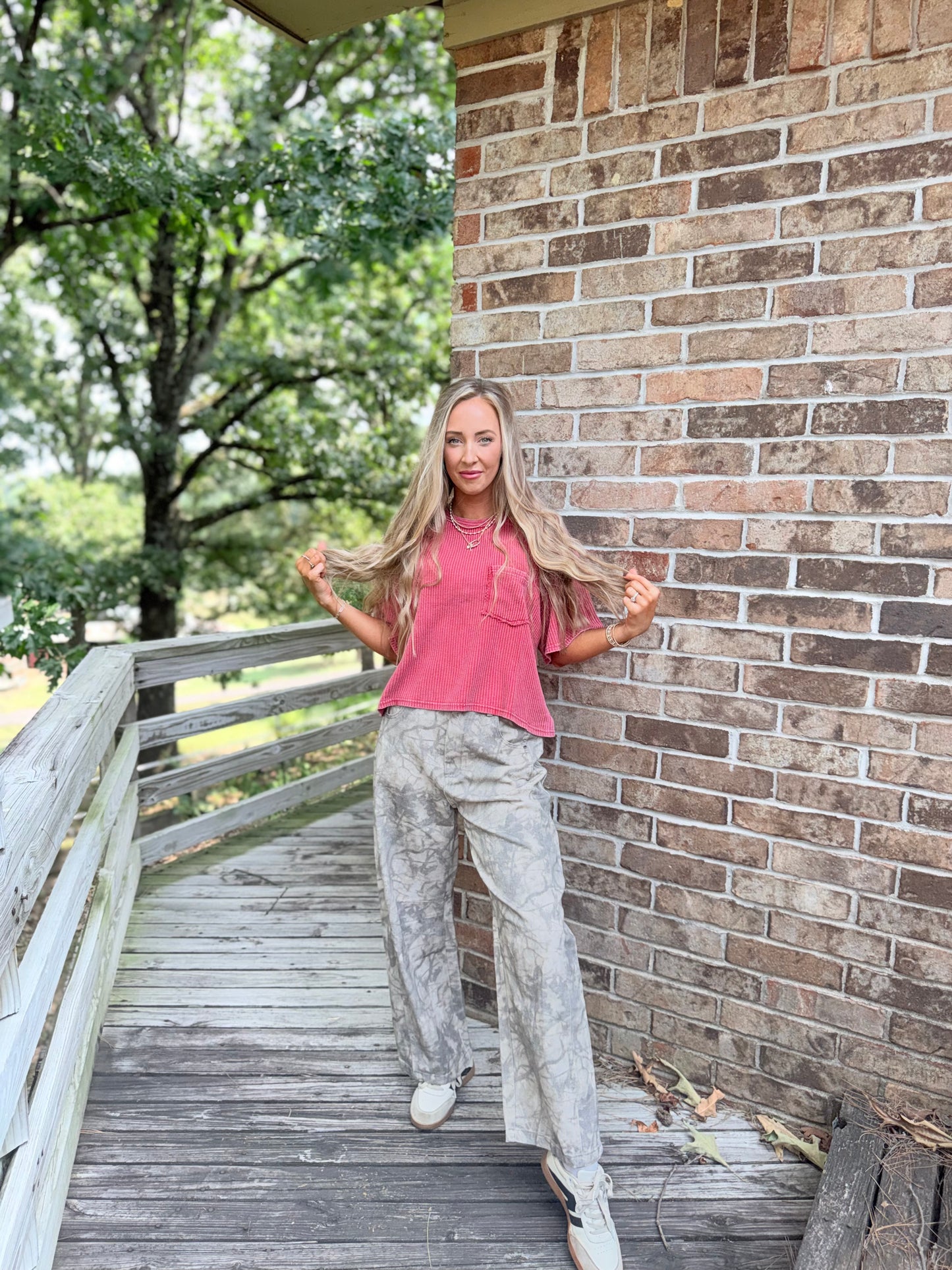 Allie Pocket Top - red