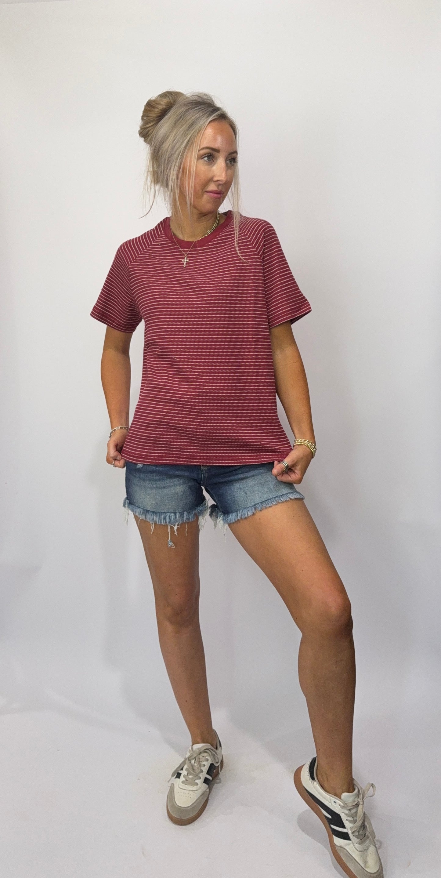 Codi Stripe Top - Red