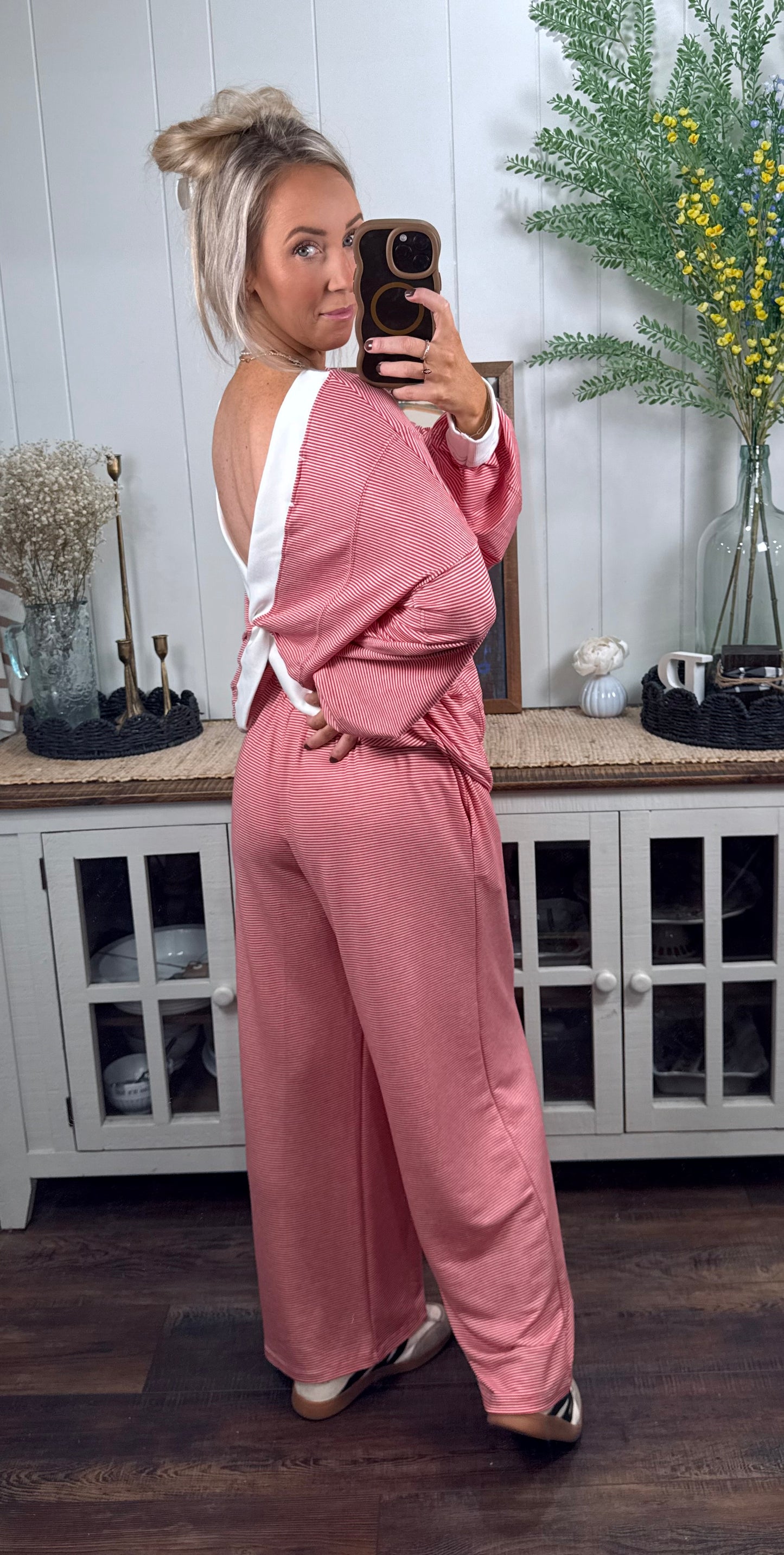 Red Stripe Reversible Top Only