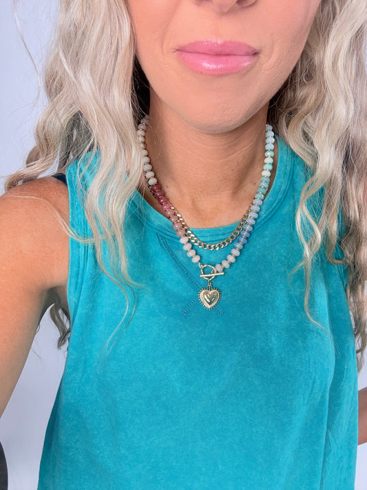 Rainbow Heart Necklace