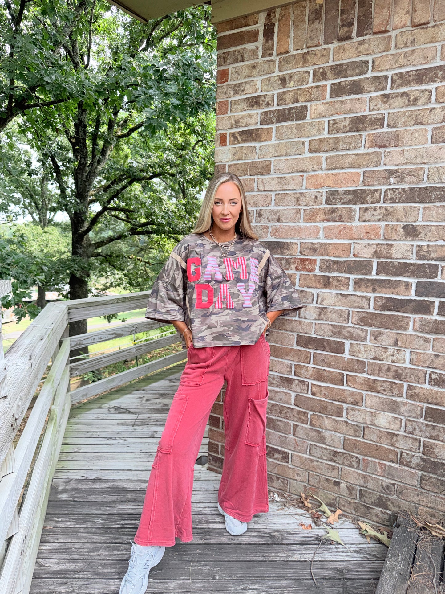 Millie Cargo Pants - red