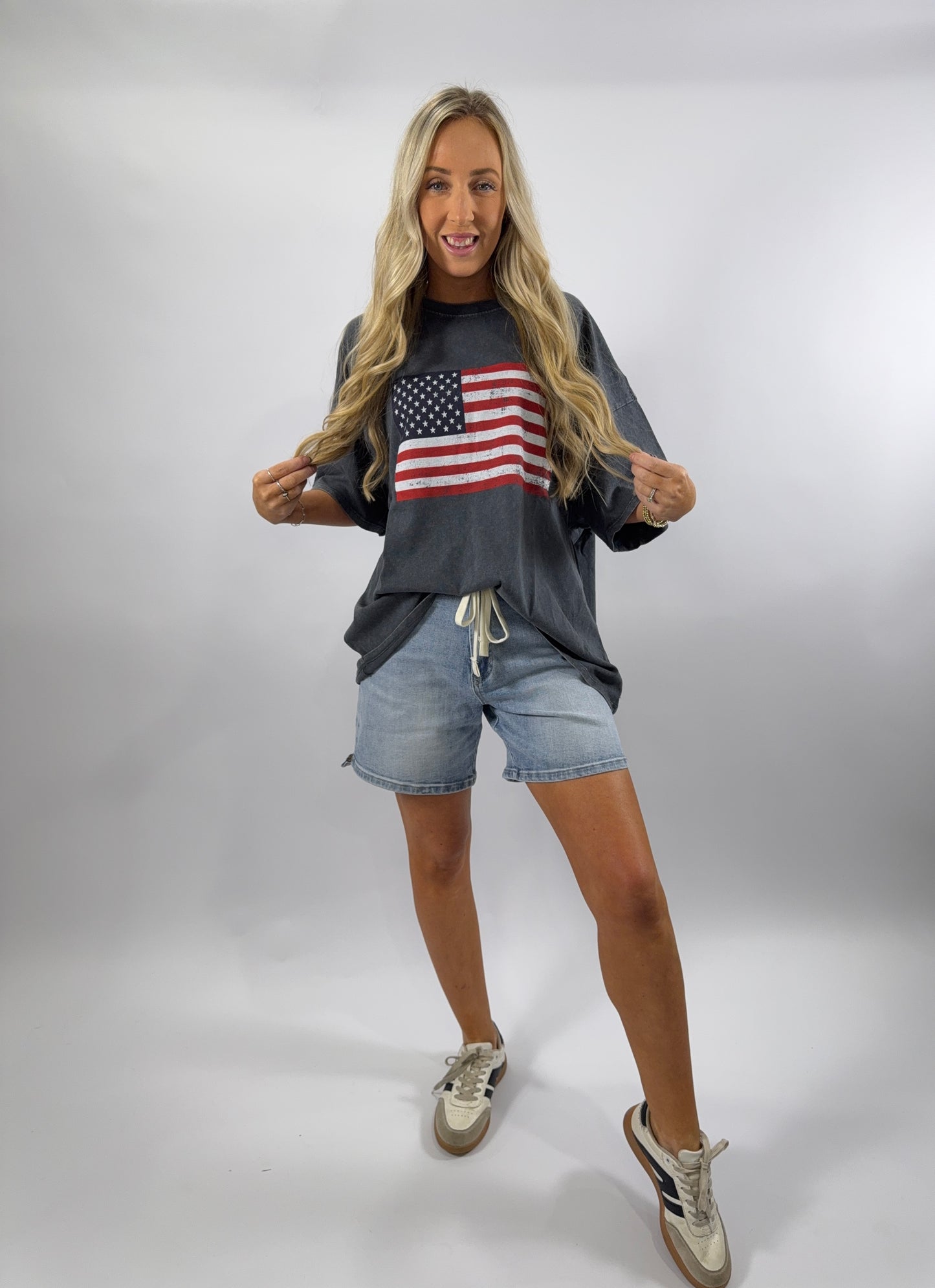 American Flag Oversized Tee