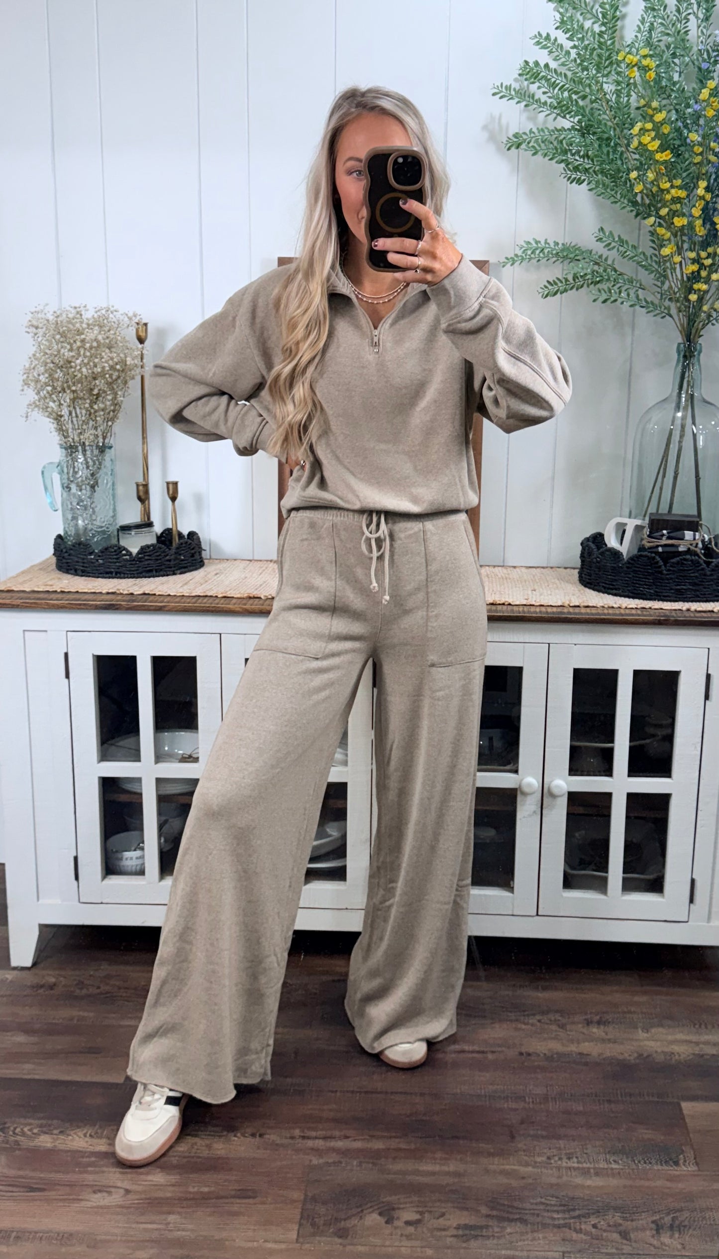 Livy Fleece Pants - Mocha