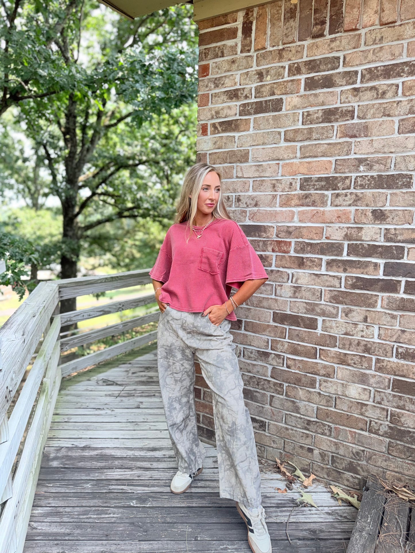 Allie Pocket Top - red