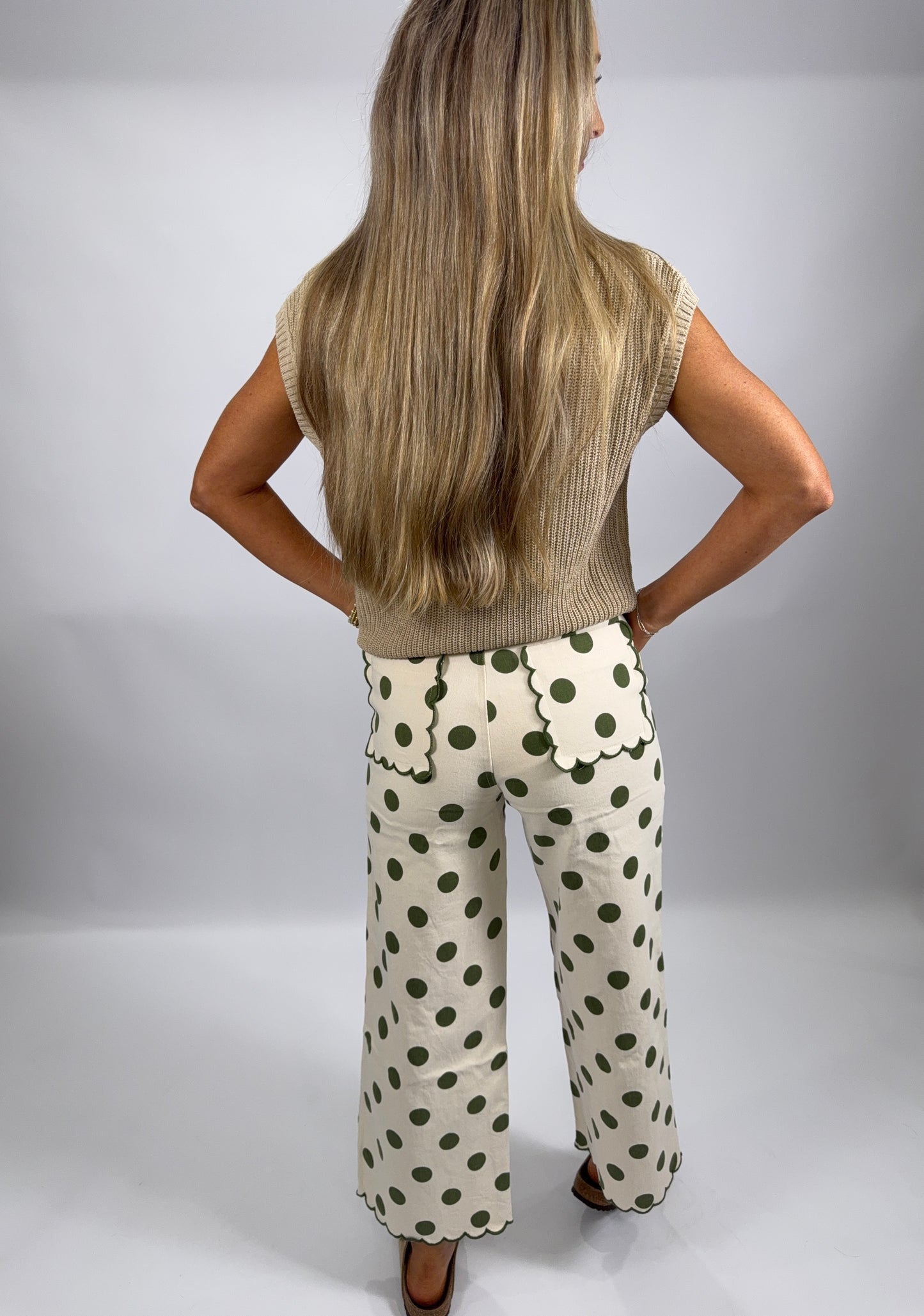 Polkadot Scallop Pants