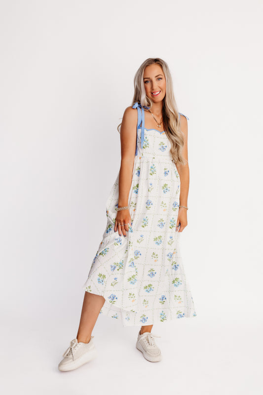 Flora Dress - Blue