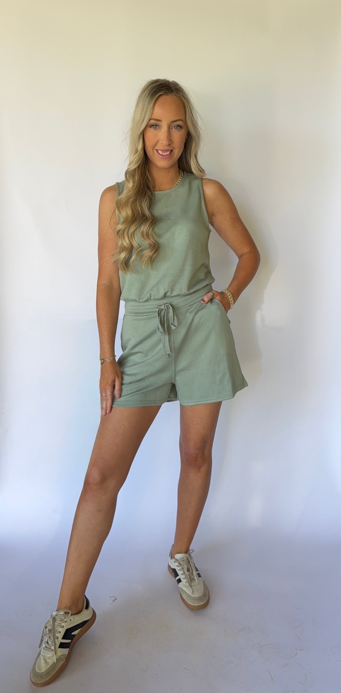 Rita Romper - Sage