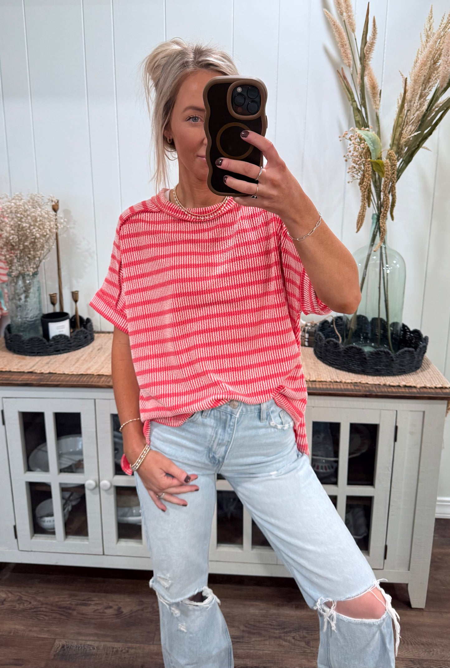 Oversized Stripe Top - 2 colors!