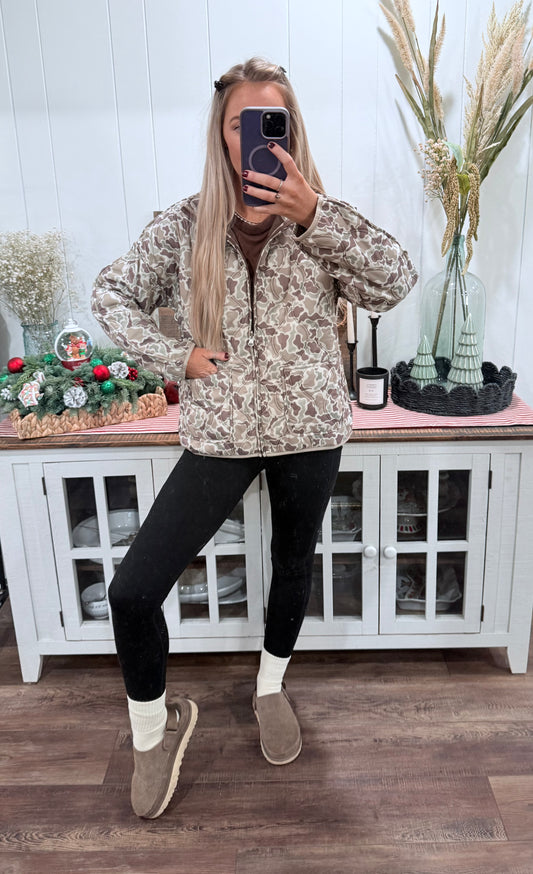 Quilted Duck Camo Jacket