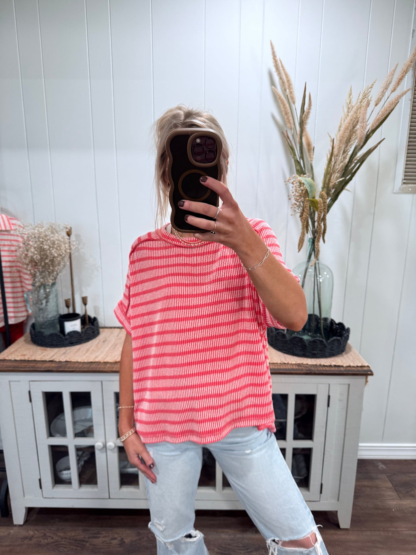 Oversized Stripe Top - 2 colors!