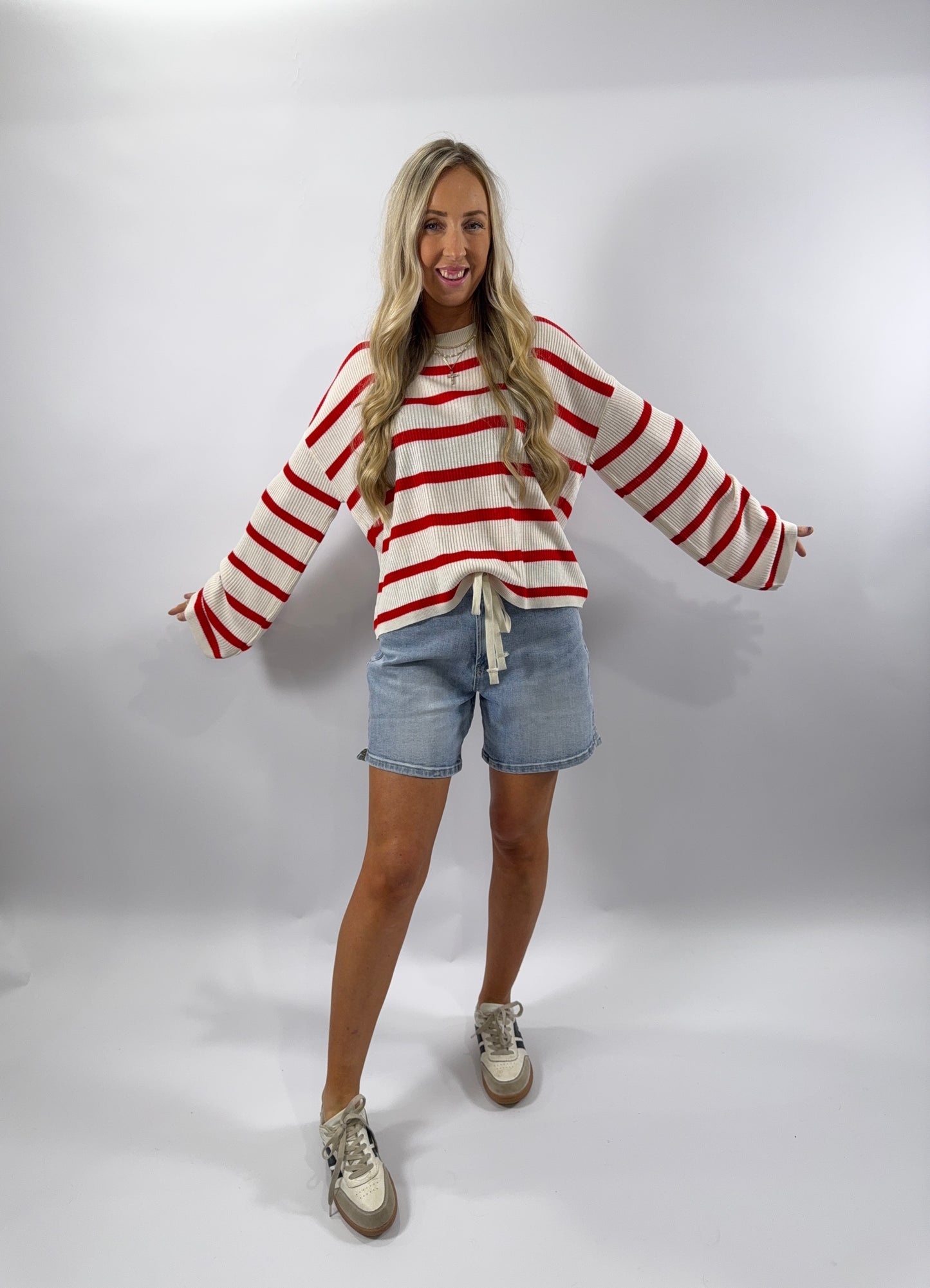 Dani Stripe Top - Red