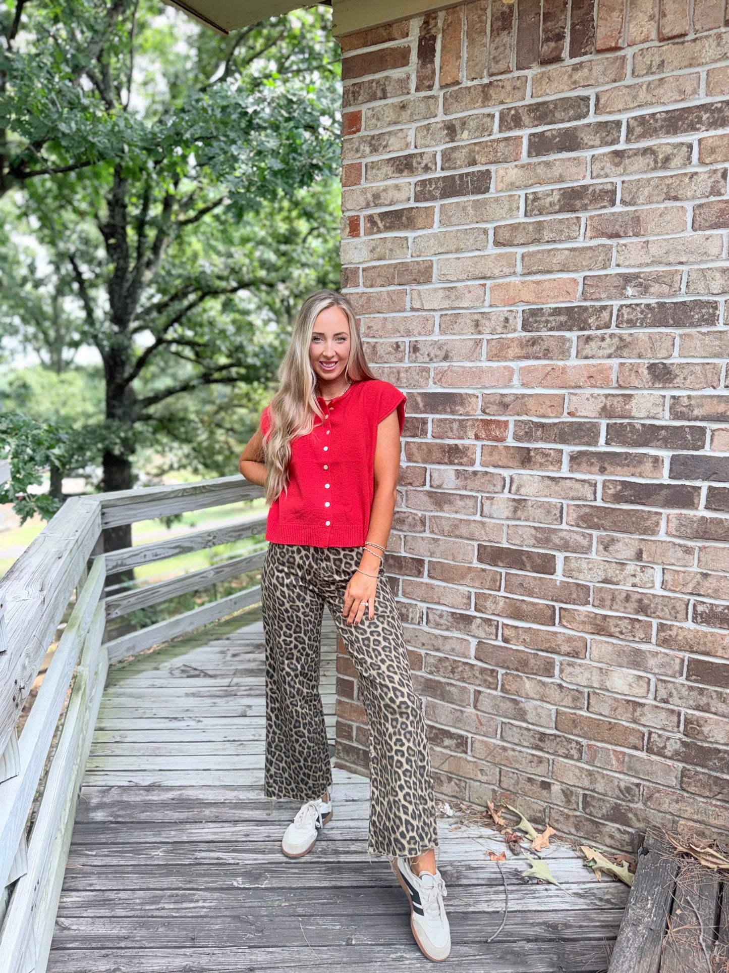 Leopard Comfort Stretch Jeans *Preorder est delivery 8/13*
