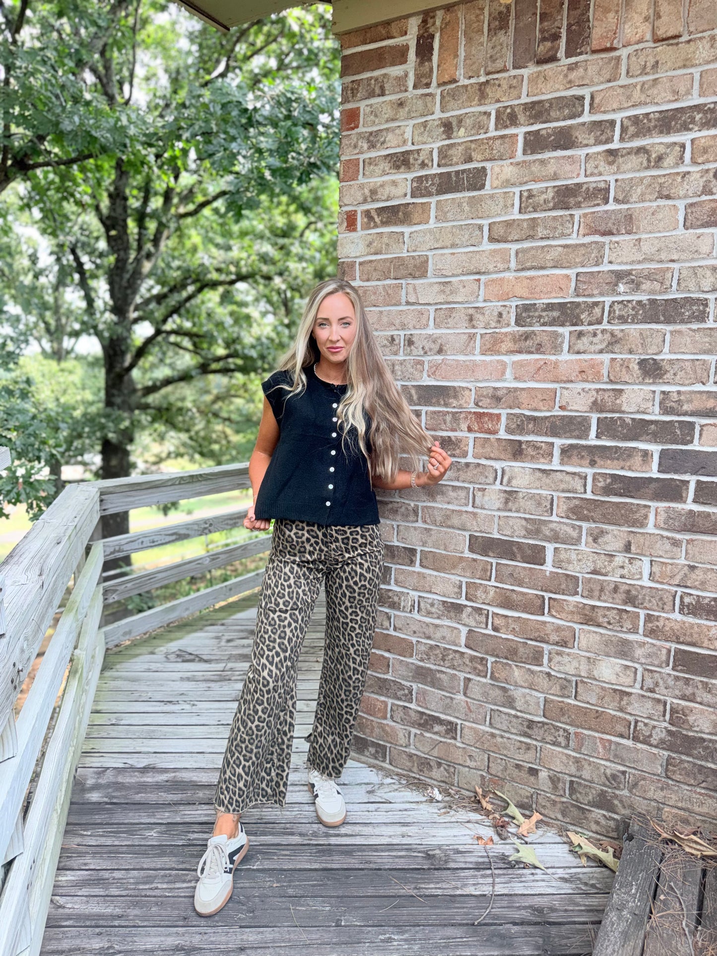 Leopard Comfort Stretch Jeans *Preorder est delivery 8/13*