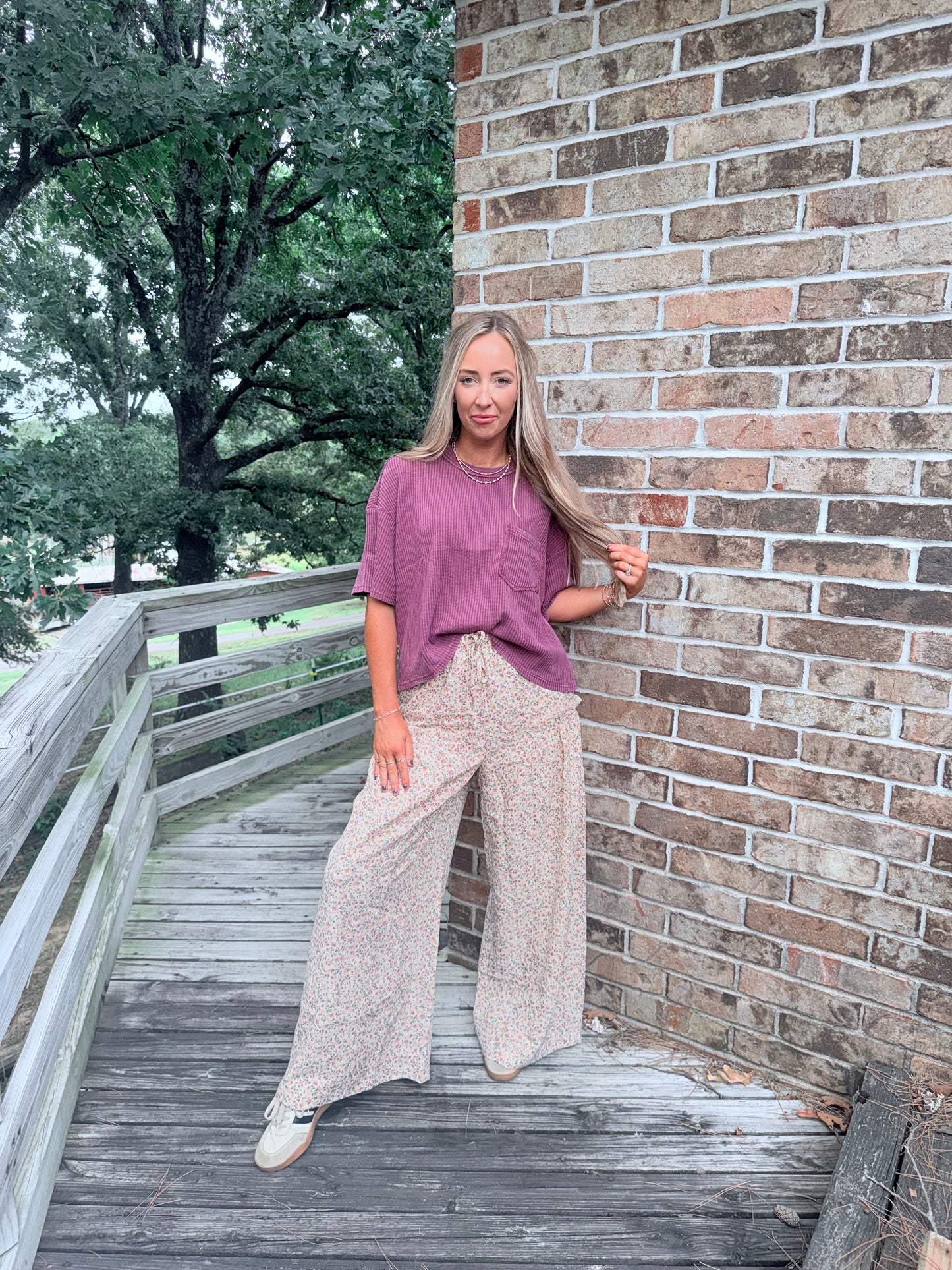 Allie Pocket Top - Burgandy